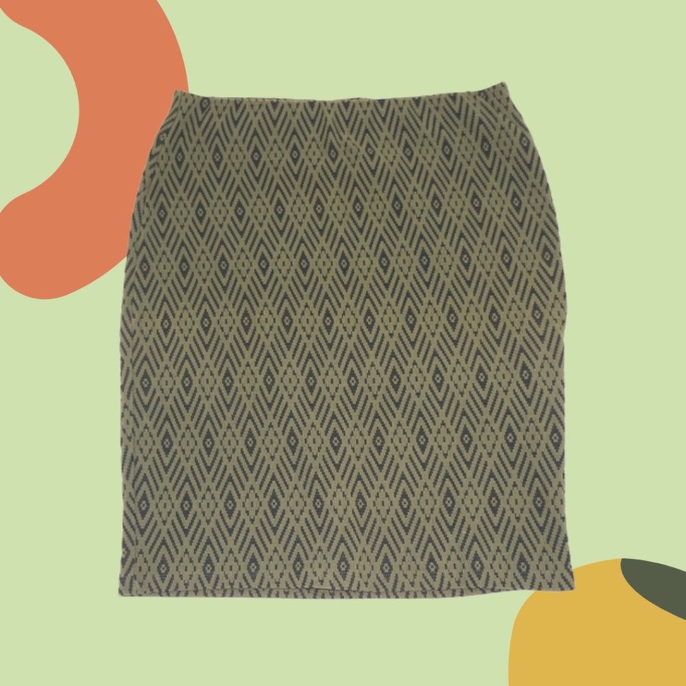 H&M Tribal Aztec Forrest Green Mini Skirt